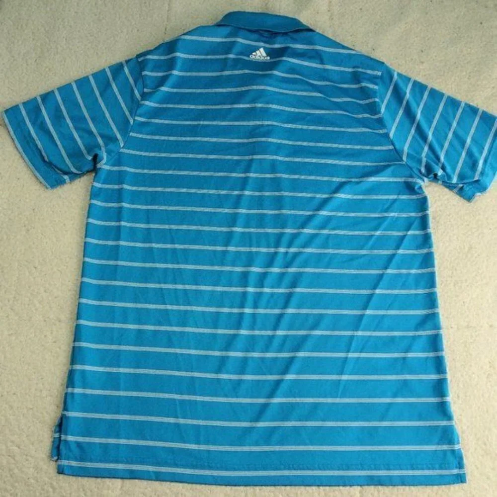 Adidas Puremotion Golf Blue Polo Shirt Medium